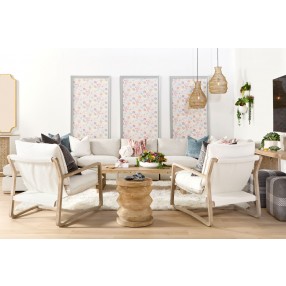 Essentials For Living Reed Console Table - Smoke Gray Pine - Lifestyle