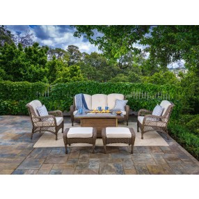 Tortuga Outdoor Rio Vista 6pc Fire Table Sofa Set