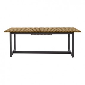 Sunpan Geneve Extension Dining Table Natural in 80'' to 104''  - Front Angle