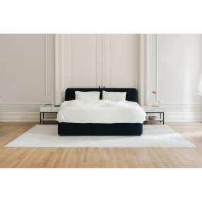 Moe's Home Collection Samara King Bed in Blue Velvet - Lifestyle