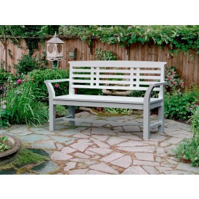 Anderson Teak Sakura 2-Seater Teak Bench In White Finish