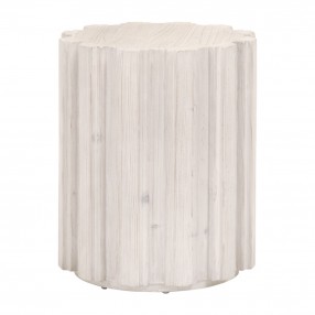 Essentials For Living Roma Accent Table - White Wash Pine - Front Angle