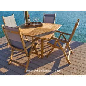Royal Teak Dolphin Table 50" Square Set