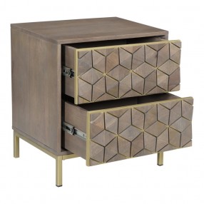 Moe's Home Collection Corolla Nightstand - Front Side Opened Angle
