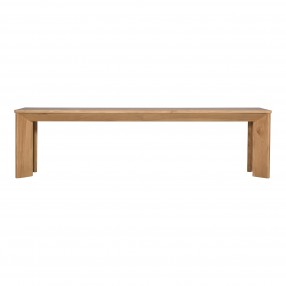 Moe's Home Collection Angle Dining Bench - Large Oak - Front Side Angle