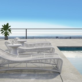 Sunset West Miami Cushionless Chaise - Lifestyle