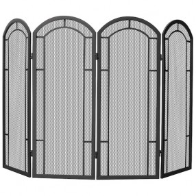 Mr. Bar-B-Q UniFlame® 4 Fold Black Wrought Iron Screen