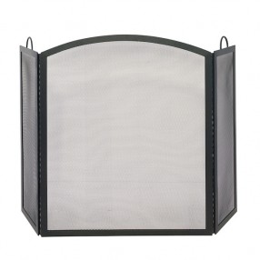 Mr. Bar-B-Q UniFlame® 3 Fold Black Wrought Iron Arch Top Screen, Large