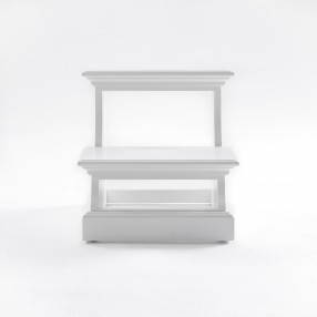 Nova Solo Halifax Bed Step Stool - White - Front Angle