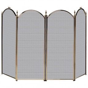 Mr. Bar-B-Q UniFlame® 4 Fold Antique Brass Screen