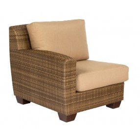 Woodard Saddleback Right Arm Facing End Unit in Mocha