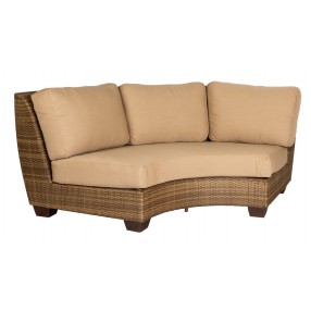 Woodard Saddleback Curved Sectional Unit in Mocha