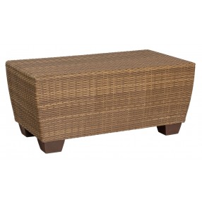 Woodard Saddleback Rectangular Coffee Table in Mocha