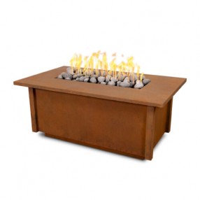 The Outdoor Plus Salinas Corten Steel Fire Table