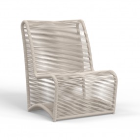 Sunset West Sand Armless Club Chair - Front Side Angle