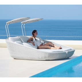 Cane-Line Savannah Daybed, Left Module, Incl. Sunshade outdoor view
