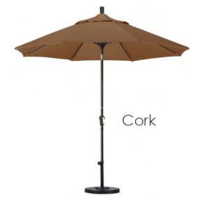 California Umbrella 9' Aluminum Market Umbrella Auto Tilt Bronze - Sunbrella
