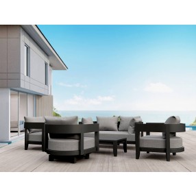 Anderson Teak SET-173 5-pc Coronado Aluminum Deep Seating Set 