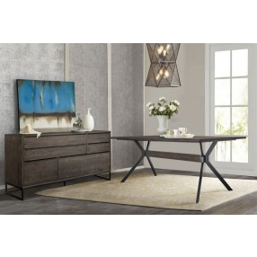 Armen Living Nevada Rustic 2 Piece Set With Dining Table And Sideboard