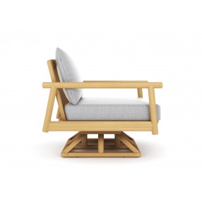 Royal Teak Seville Swivel Chair with Cushions Side 