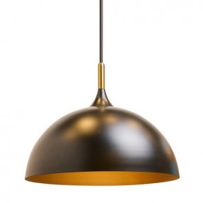 Sunpan Lohn Pendant Light Matte Black - Front Angle