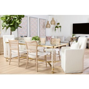 Essentials For Living Shelter Slipcover Arm Chair with Casters - LiveSmart Peyton-Pearl - Lifestyle