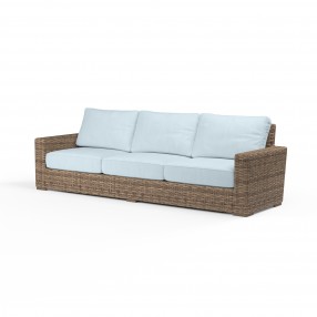 Havana Sofa in Canvas Skyline w/ Self Welt - Front Side Angle
