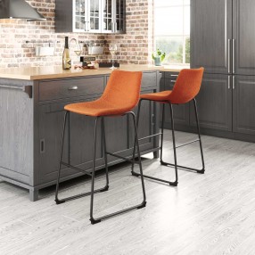 Smart Barstool in Burnt Orange - Lifestyle 