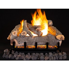 Superior Fireplaces 24" Smoky Weathered Oak Logs 7 pcs Set