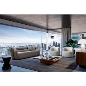 Boss Sofa in Gray- Lifestyle