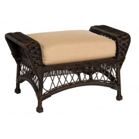 Woodard Sommerwind Ottoman in Coffee