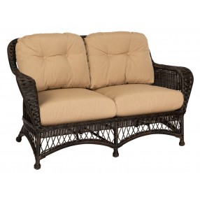 Woodard Sommerwind Love Seat in Chocolate