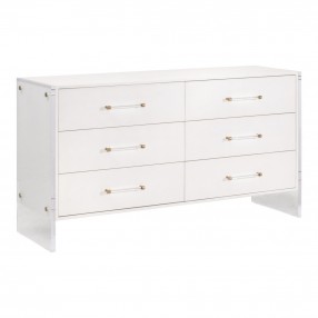 Essentials For Living Sonia Shagreen 6-Drawer Double Dresser - Front Side Angle