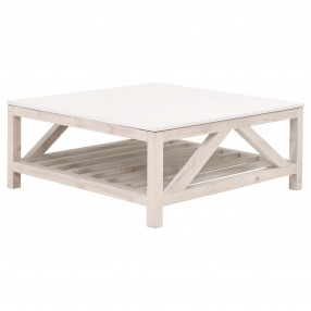 Essentials For Living Spruce Square Coffee Table - Front Side Angle