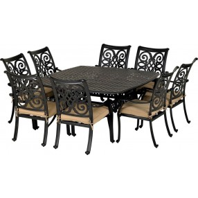 Venice 9-Piece Dining Set - With Armless Chairs