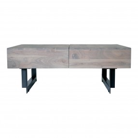 Moe's Home Collection Tiburon Storage Coffee Table Grey - Front Angle