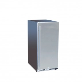 Summerset Grills 15 Outdoor Rated Fridge With Stainless Door - Angled 