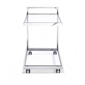Sandra Side Table/Bar Cart - Front