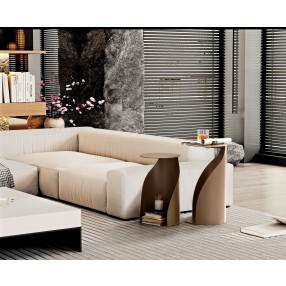 Whiteline Modern Living Willie Side Table In Gold Powder-Coated Metal - Lifestyle