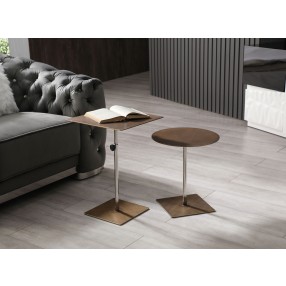 Whiteline Modern Living Karley Side Table In Bronze Brushed Metal - Lifestyle