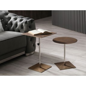 Whiteline Modern Living Marley Side Table In Bronze Brushed Metal  - Lifestyl