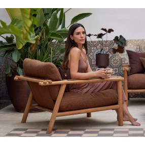 Cane-Line Sticks Lounge Chair Teak  Umber brown Close View
