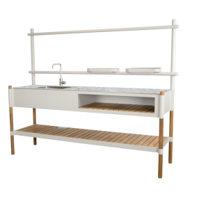 Cane-Line Sticks Kitchen Module Wall System Full VIew