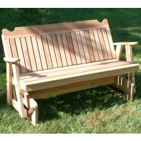 4' Red Cedar Straight Back Glider