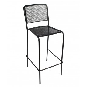 Chesapeake Barstool Micro Mesh Seat & Back - Powder Coated Steel - Black