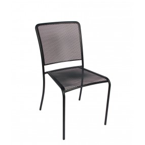 Chesapeake Side Chair Micro Mesh Seat & Back - Powder Coated Steel - Black