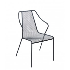 Kingston Armchair - Powder Coated Steel - Black