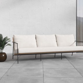 Sunpan Milan Sofa - Stinson White - Lifestyle