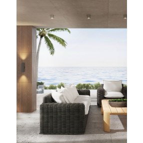 Sunset West Cabo Oversized Club Chair in Soothe Pearl with Flange Welt Side - Lifestyle 3