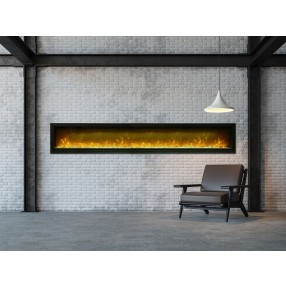 100" Basic Clean-face Electric Built-in With Glass With Black Steel Surround - Lifestyle